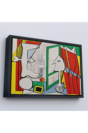 Ahşap Çerçeveli Pablo Picasso - Açık Pencere Tablo - La Fenetre Ouverte-7091