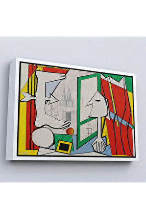 Ahşap Çerçeveli Pablo Picasso - Açık Pencere Tablo - La Fenetre Ouverte-7091