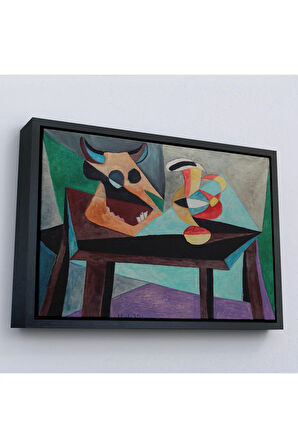Ahşap Çerçeveli Pablo Picasso - Boğa Kafası Tablo-7103