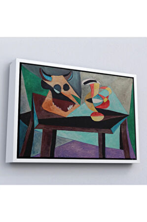 Ahşap Çerçeveli Pablo Picasso - Boğa Kafası Tablo-7103