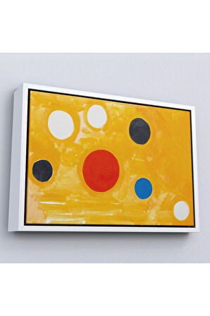 Ahşap Çerçeveli Alexander Calder - Kozmik Tic Tac Toe Tablo-7107