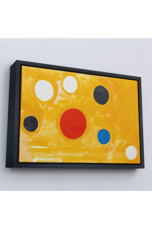 Ahşap Çerçeveli Alexander Calder - Kozmik Tic Tac Toe Tablo-7107