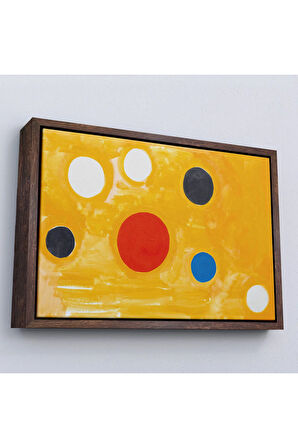 Ahşap Çerçeveli Alexander Calder - Kozmik Tic Tac Toe Tablo-7107