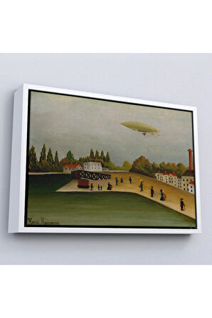 Ahşap Çerçeveli Henri Rousseau -Tokyo Japonya Quai D'Ivry Tablo-7112