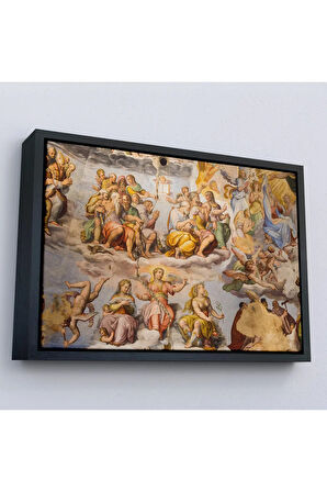 Ahşap Çerçeveli Giotto - Çan Kulesinin Tavan Resmi Tablo-7116