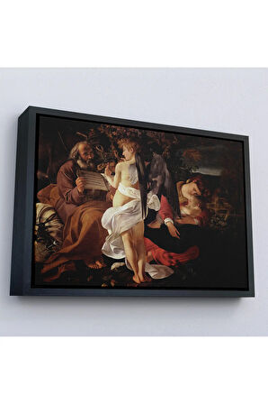 Ahşap Çerçeveli Caravaggio - Mısır'A Uçuşta Dinlenin Tablo - Rest On The Flight İnto Egypt-7119