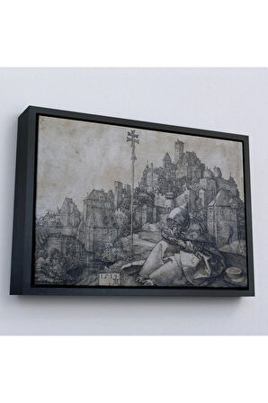 Ahşap Çerçeveli Albrecht Durer - Büyük Aziz Anthony Tablo-7122