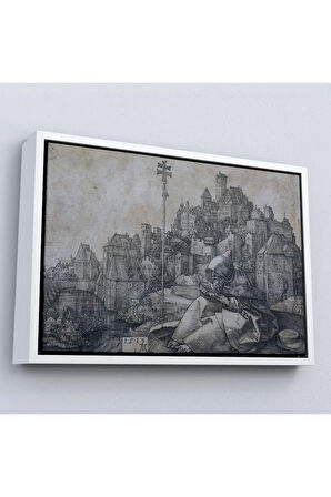 Ahşap Çerçeveli Albrecht Durer - Büyük Aziz Anthony Tablo-7122