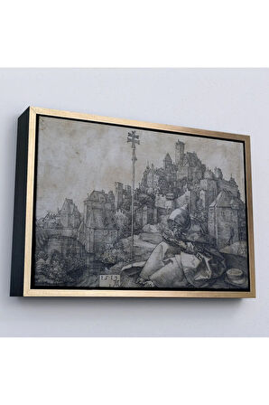 Ahşap Çerçeveli Albrecht Durer - Büyük Aziz Anthony Tablo-7122