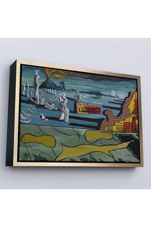 Ahşap Çerçeveli Salvador Dali - Venüs Rüyası Tablo - Dream Of Venus-7125