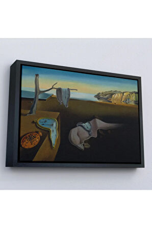 Ahşap Çerçeveli Salvador Dali - Belleğin Azmi Tablo - The Persistence Of Memory-7128