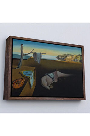 Ahşap Çerçeveli Salvador Dali - Belleğin Azmi Tablo - The Persistence Of Memory-7128