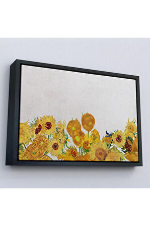 Ahşap Çerçeveli Vincent Van Gogh - Ayçiçekleri Tablo-7149