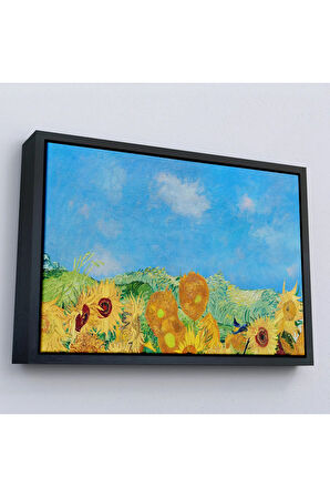 Ahşap Çerçeveli Vincent Van Gogh - Ayçiçekleri Tablo-7153