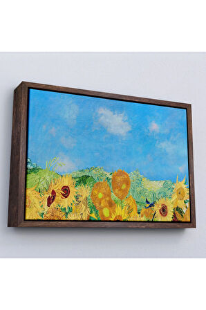 Ahşap Çerçeveli Vincent Van Gogh - Ayçiçekleri Tablo-7153