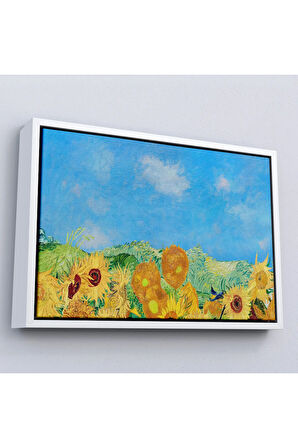 Ahşap Çerçeveli Vincent Van Gogh - Ayçiçekleri Tablo-7153
