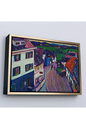 Ahşap Çerçeveli Murnau - Griesbräu'Nun Penceresinden Görünüm Tablo-7191