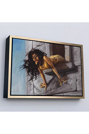 Ahşap Çerçeveli Kuledeki Prenses Tablosu-7195