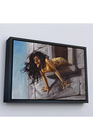 Ahşap Çerçeveli Kuledeki Prenses Tablosu-7195