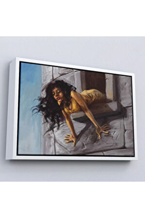 Ahşap Çerçeveli Kuledeki Prenses Tablosu-7195