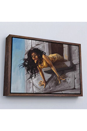 Ahşap Çerçeveli Kuledeki Prenses Tablosu-7195