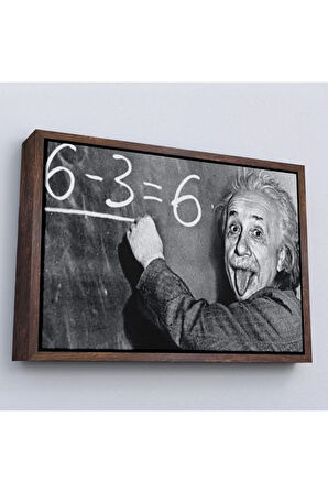 Ahşap Çerçeveli Albert Einstein Tablosu-7246