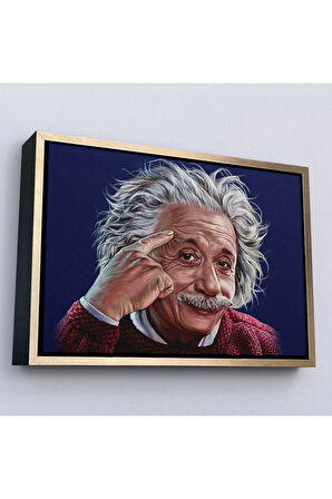 Ahşap Çerçeveli Albert Einstein Tablosu-7252