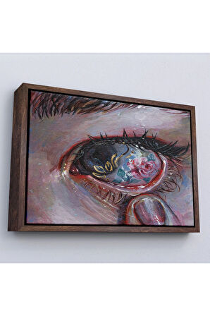 Ahşap Çerçeveli Gözdeki Güzellik Tablosu-7253