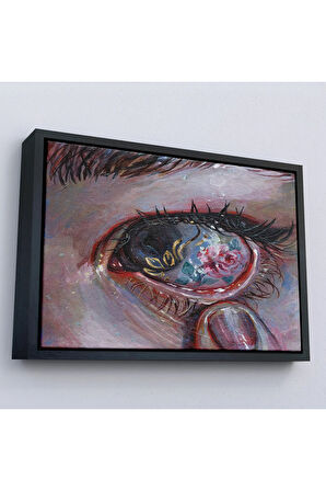 Ahşap Çerçeveli Gözdeki Güzellik Tablosu-7253