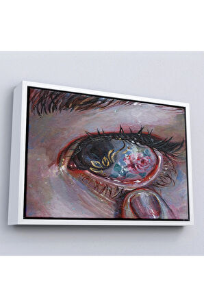 Ahşap Çerçeveli Gözdeki Güzellik Tablosu-7253