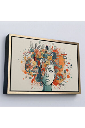 Ahşap Çerçeveli Zihin Haritası Tablosu-7280