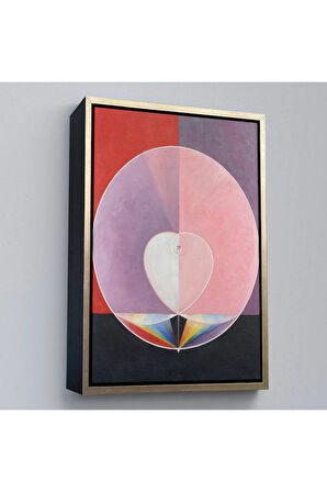 Ahşap Çerçeveli Hilma Af Klint - Güvercinler Tablosu - Doves-7284