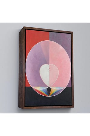 Ahşap Çerçeveli Hilma Af Klint - Güvercinler Tablosu - Doves-7284