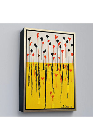 Ahşap Çerçeveli Alexander Calder - Damlalar Tablo - Drops-7285