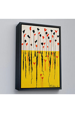 Ahşap Çerçeveli Alexander Calder - Damlalar Tablo - Drops-7285