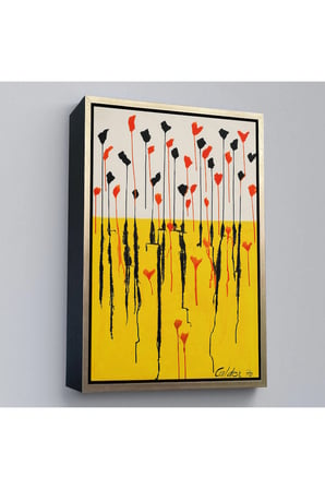 Ahşap Çerçeveli Alexander Calder - Damlalar Tablo - Drops-7285