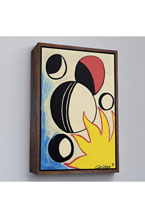 Ahşap Çerçeveli Alexander Calder - Güneşin Arkasındaki Paskalya Yumurtaları Tablo--7286