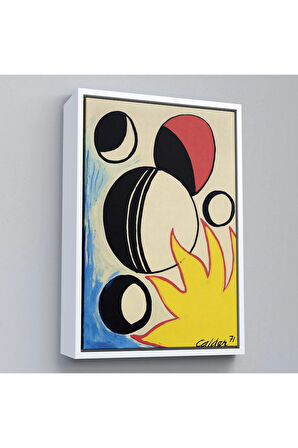 Ahşap Çerçeveli Alexander Calder - Güneşin Arkasındaki Paskalya Yumurtaları Tablo--7286