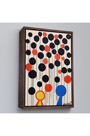 Ahşap Çerçeveli Alexander Calder - Envol Tablo-7291