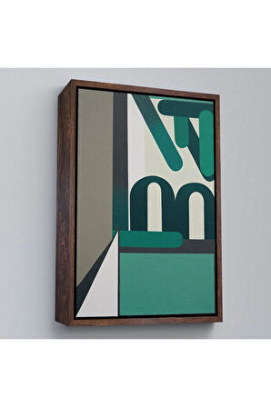 Ahşap Çerçeveli Leon Wuidar Soyut Tablosu-7292