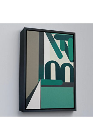 Ahşap Çerçeveli Leon Wuidar Soyut Tablosu-7292