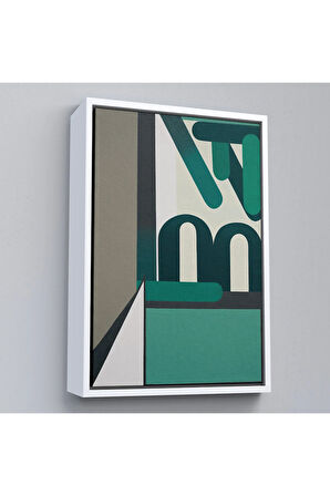 Ahşap Çerçeveli Leon Wuidar Soyut Tablosu-7292