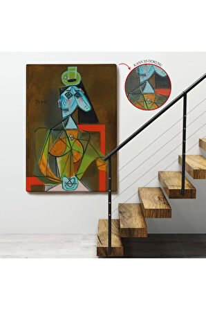 Ahşap Çerçeveli Pablo Picasso - Dora Maar'In En Güzel Asil Tablosu-7297