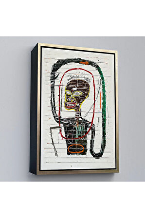 Ahşap Çerçeveli Jean-Michel Basquiat - Flexible Tablo-7302