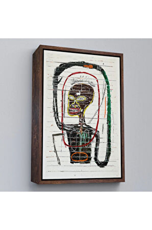 Ahşap Çerçeveli Jean-Michel Basquiat - Flexible Tablo-7302