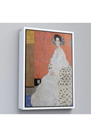 Ahşap Çerçeveli Gustav Klimt - Fritza Riedler'İn Portre Tablo-7306
