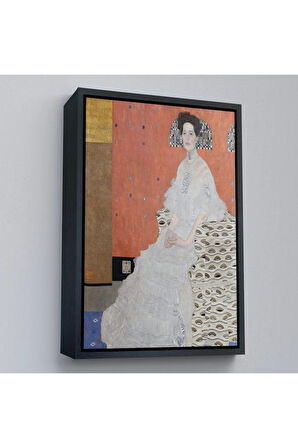Ahşap Çerçeveli Gustav Klimt - Fritza Riedler'İn Portre Tablo-7306