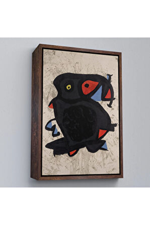 Ahşap Çerçeveli Joan Miro - Grand Palais Tablosu-7312