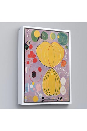Ahşap Çerçeveli Hilma Af Klint - Renkli Soyut Tablo-7315
