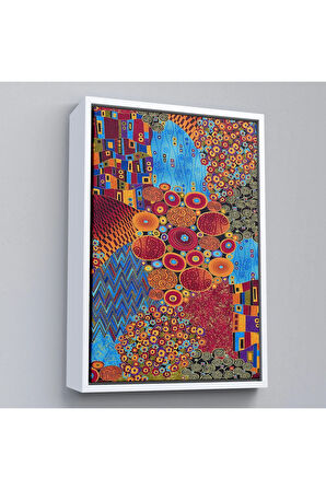 Ahşap Çerçeveli Gustav Klimt - Çiçek Bahçesi Tablo-7318